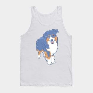 Black Tri Aussie Tank Top